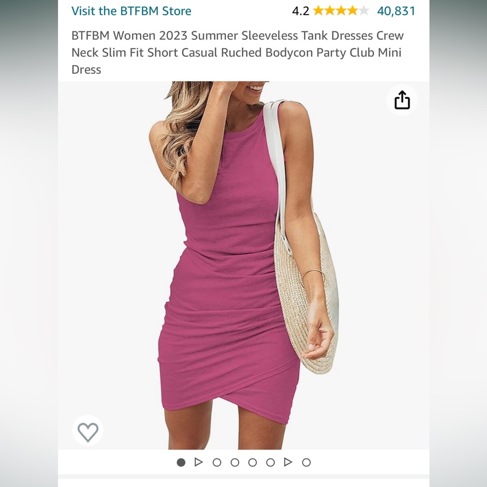 Amazon ruched tank top dress bump friendly